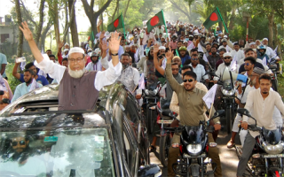 বগুড়ায় বিএনপি নেতার হুমকির পর বিশাল মোটর সাইকেল শো-ডাউন করলো জামায়াত